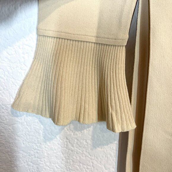 Theory Tunic Top Sweater Ivory Bell Sleeve Minimalist Small - Picture 7 of 10